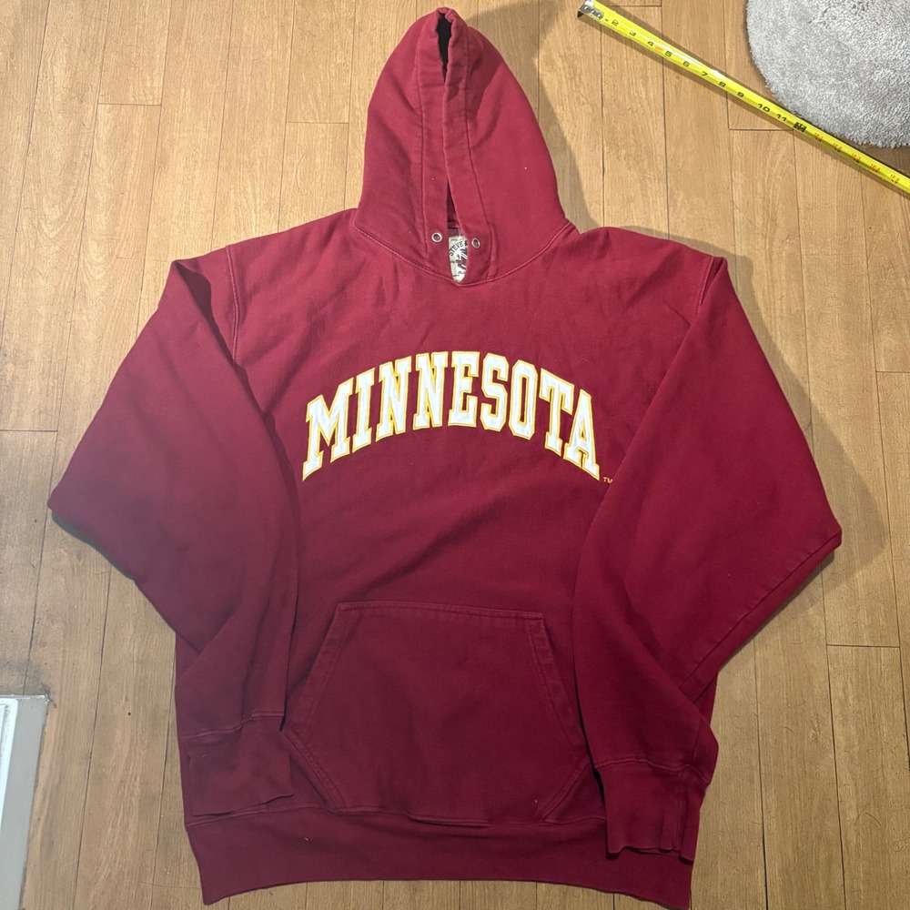 Steve & Barry's Minnesota Golden Gophers Hoodie Maroon Sweatshirt Mens Large
